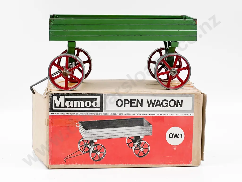 Boxed Mamod Traction Engine T.E.1a and Open Wagon OW.1 Image 1++