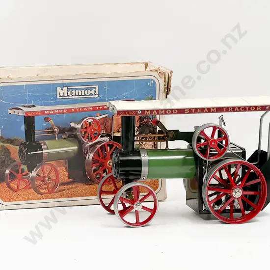 Boxed Mamod Traction Engine T.E.1a and Open Wagon OW.1