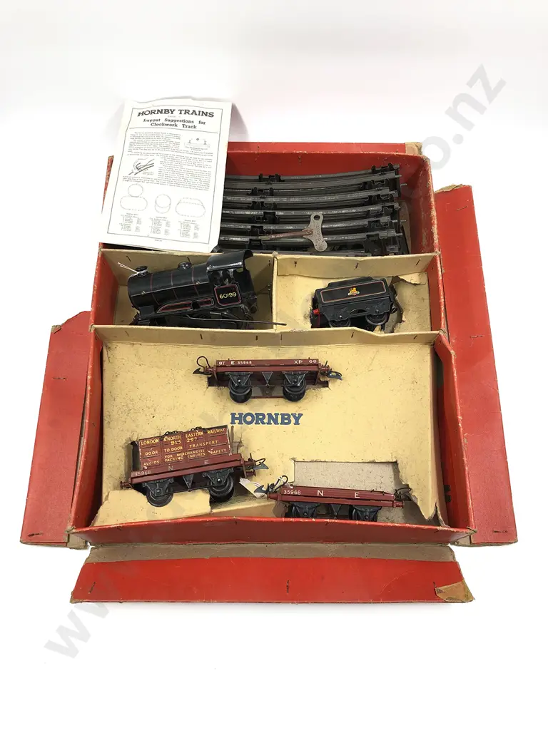 Part Boxed Hornby O Gauge Clockwork No 50 Goods Set Image 1++