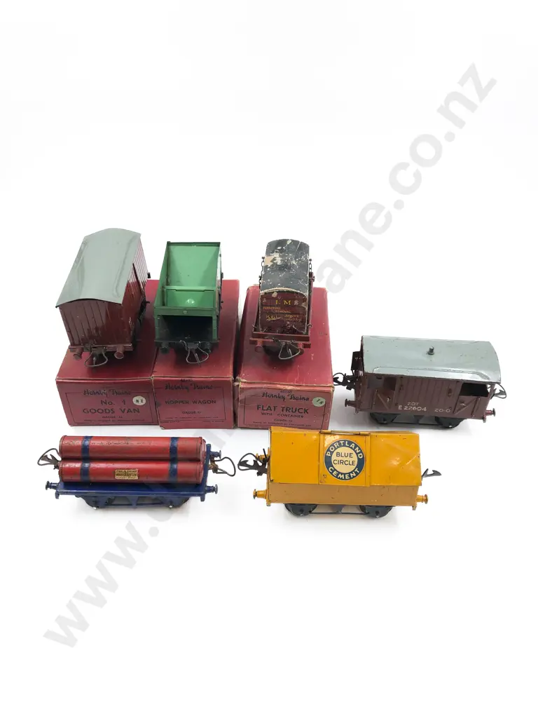 Hornby O Gauge Clockwork Six Rolling Stock Wagons Image 1++