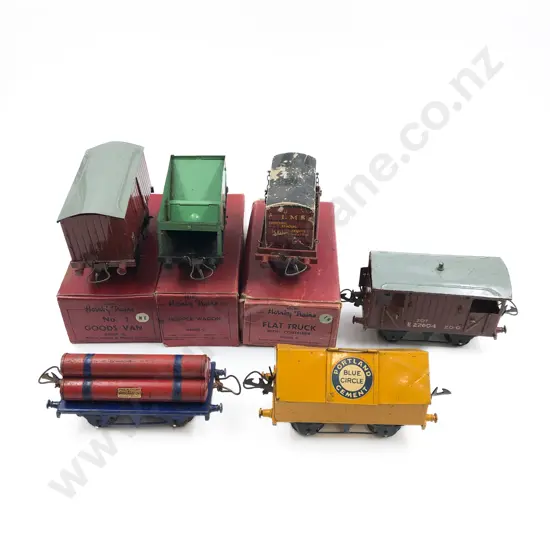 Hornby O Gauge Clockwork Six Rolling Stock Wagons