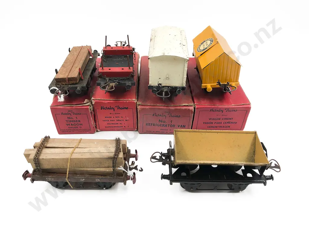 Hornby O Gauge Clockwork Six Rolling Stock Wagons Image 1++