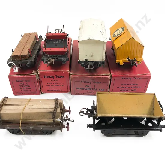 Hornby O Gauge Clockwork Six Rolling Stock Wagons