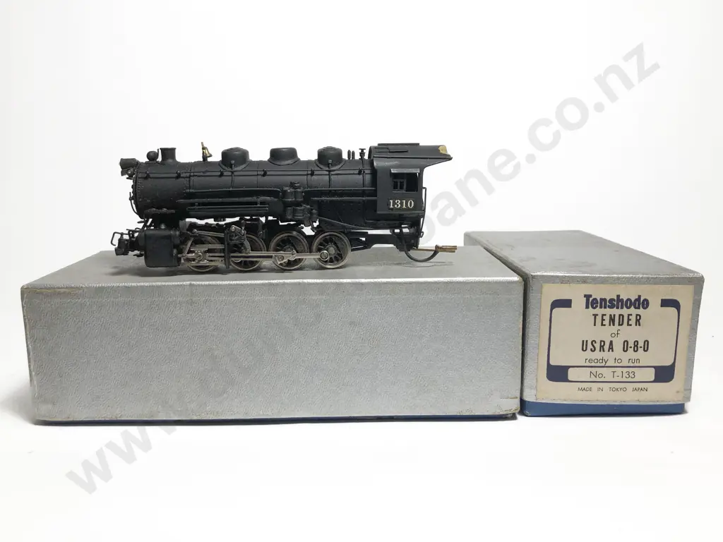 Vintage HO As New Tenshodo USRA 0-8-0 Locomotive and Tender Image 1++