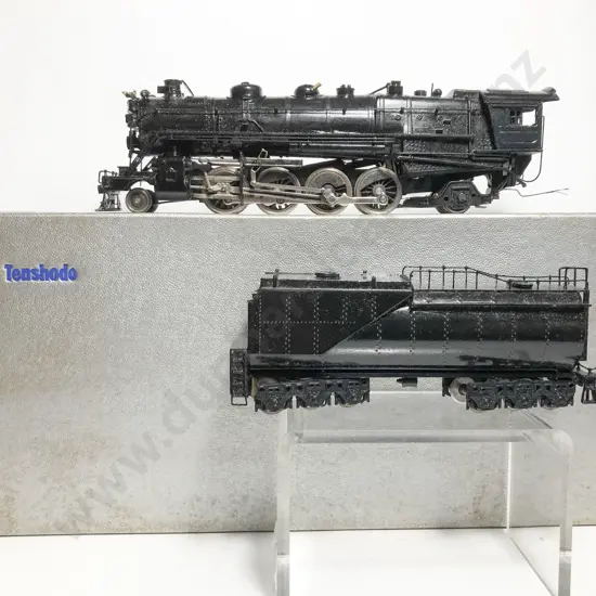 Vintage HO As New Tenshodo Great Northern 2-8-2 Locomotive and Tender