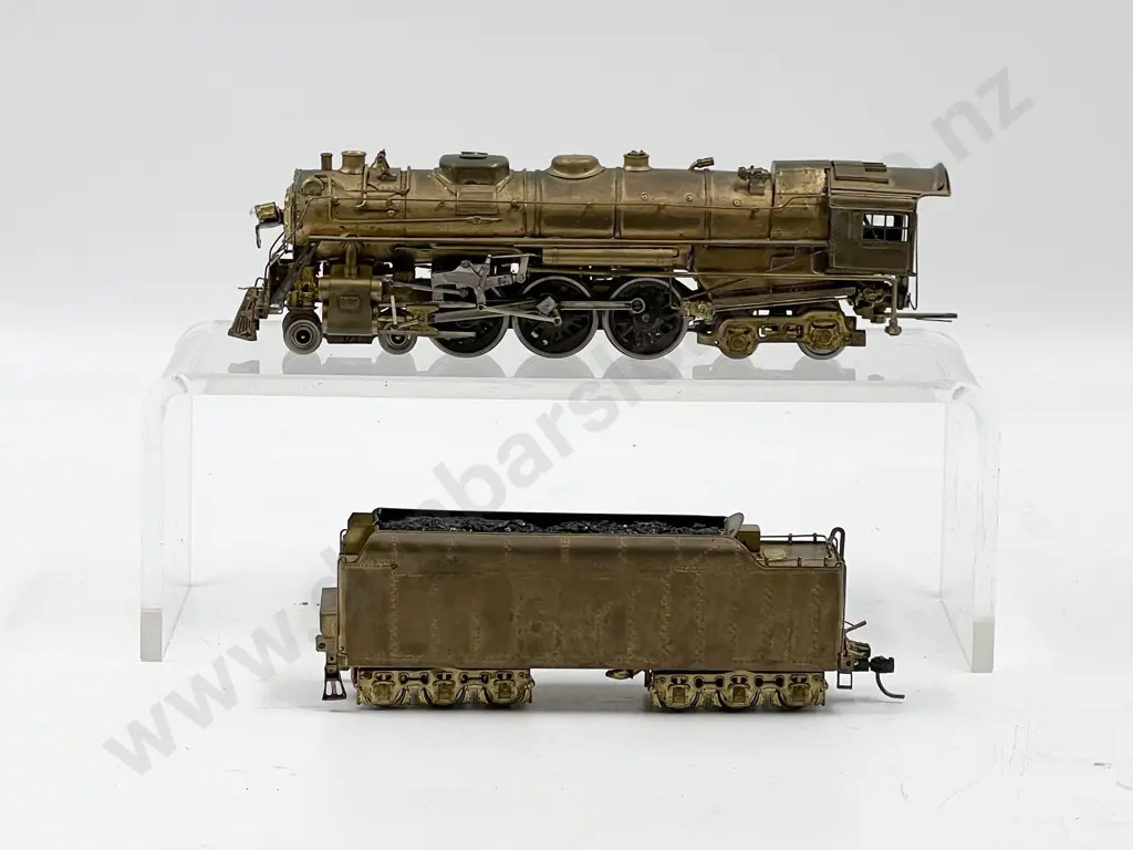 Un-Marked HO All Brass Constructed Kit Locomotive and Tender Image 1++