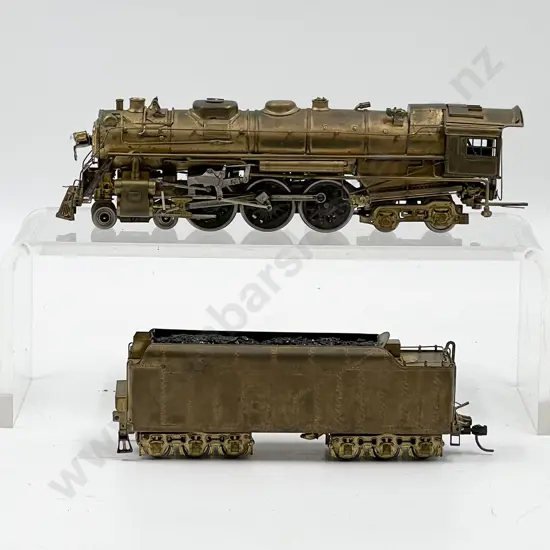 Un-Marked HO All Brass Constructed Kit Locomotive and Tender