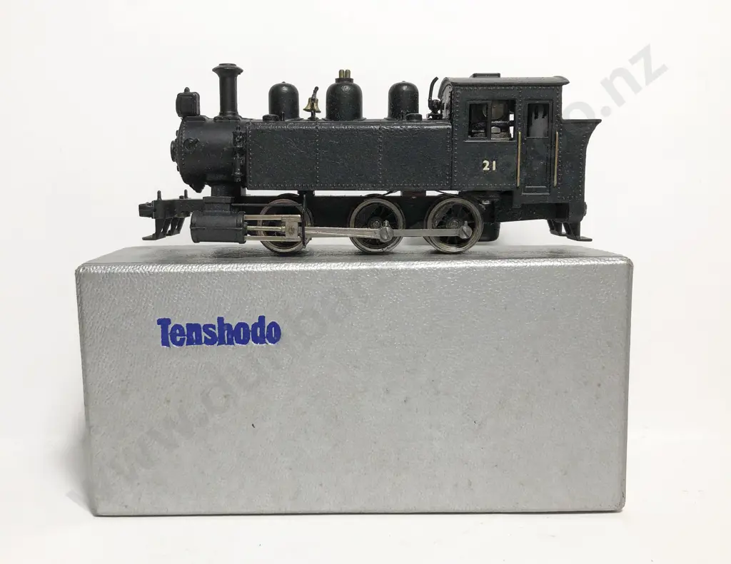 Vintage HO As New Tenshodo All Brass 0-4-0 Locomotive and Tender Image 1++