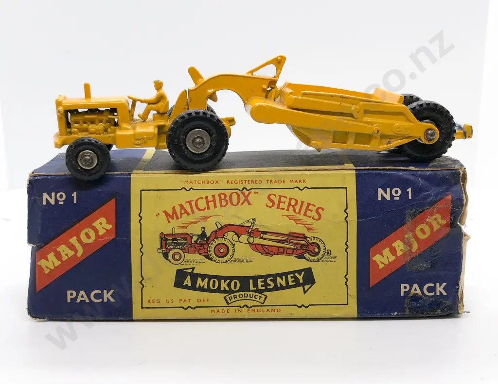 Boxed A Moko Lesney No1 Major Pack Caterpillar Earth Scraper Image 1++