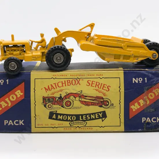 Boxed A Moko Lesney No1 Major Pack Caterpillar Earth Scraper