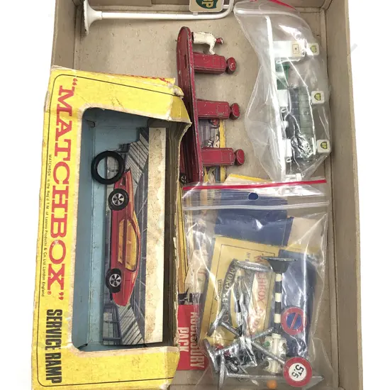 Two Unboxed Matchbox Petrol Pumps
