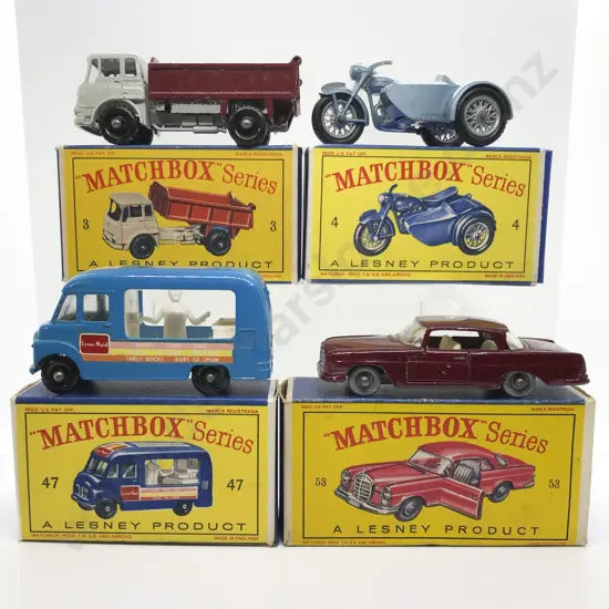 Four Boxed Matchbox Early Issue 1-75 Models