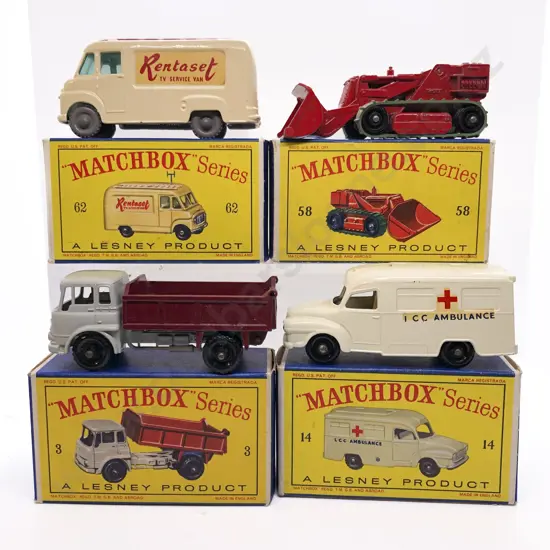 Four Boxed Matchbox Early Issue 1-75 Models