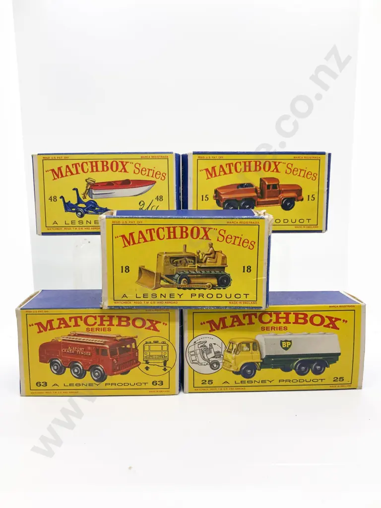 Five Boxed Matchbox Early Issue 1-75 Models Image 1++