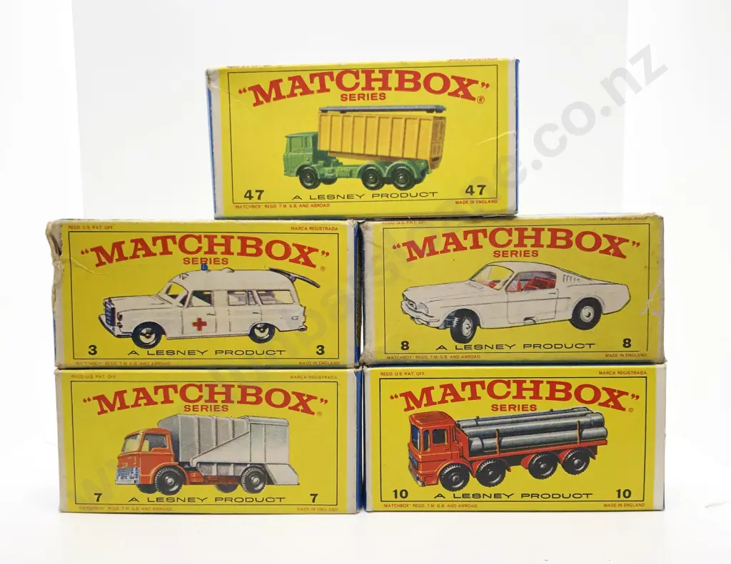 Five Boxed Matchbox Early Issue 1-75 Models Image 1++