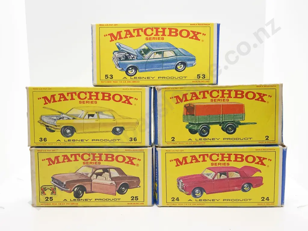 Five Boxed Matchbox Early Issue 1-75 Models Image 1++