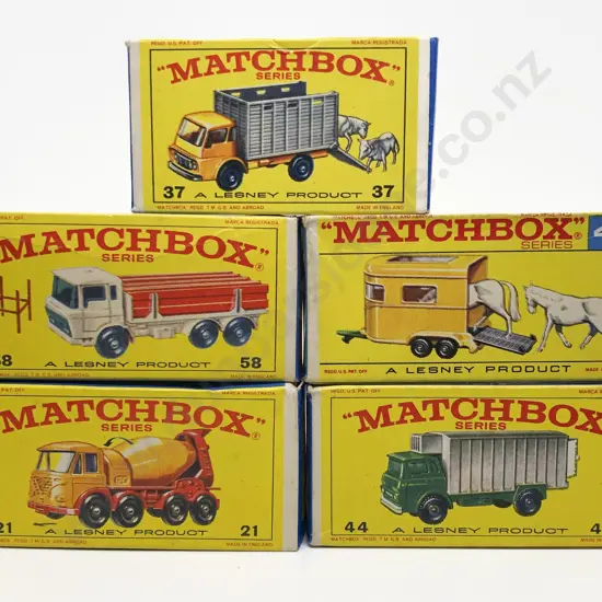 Five Boxed Matchbox Early Issue 1-75 Models