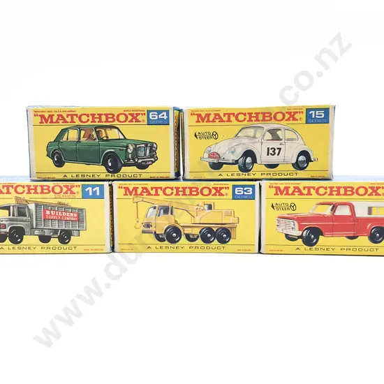 Five Boxed Matchbox Early Issue 1-75 Models