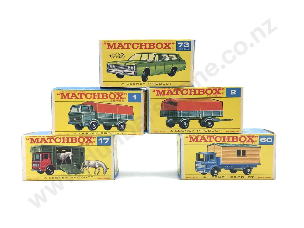 Five Boxed Matchbox Early Issue 1-75 Models Image 1++