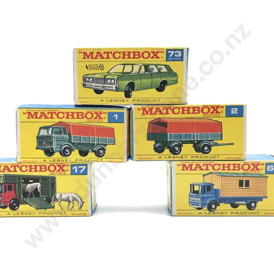 Five Boxed Matchbox Early Issue 1-75 Models
