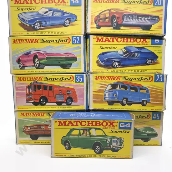 Nine Boxed Matchbox 1-75 Superfast Models