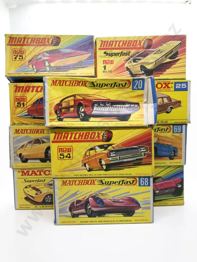 Ten Boxed Matchbox 1-75 Superfast Models Image 1++