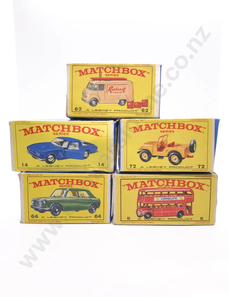 Five Boxed Matchbox Early Issue 1-75 Models Image 1++