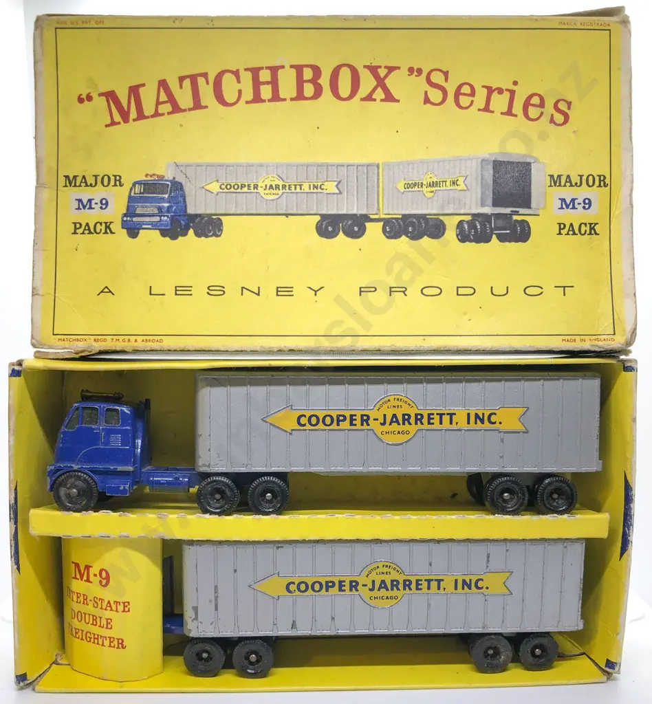 Boxed Matchbox Series Major Pack M-9 Inter-State Double Freighter Image 1++