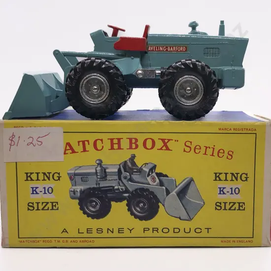 Boxed Matchbox Series King Size K-10 Aveling-Barford Tractor-Shovel
