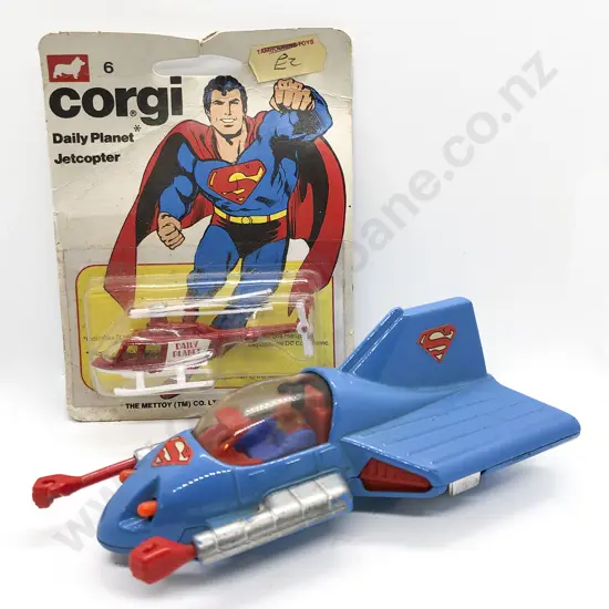 Corgi Unboxed (265) Superman Supermobile and Bubble Packed Daily Planet Jetcopter