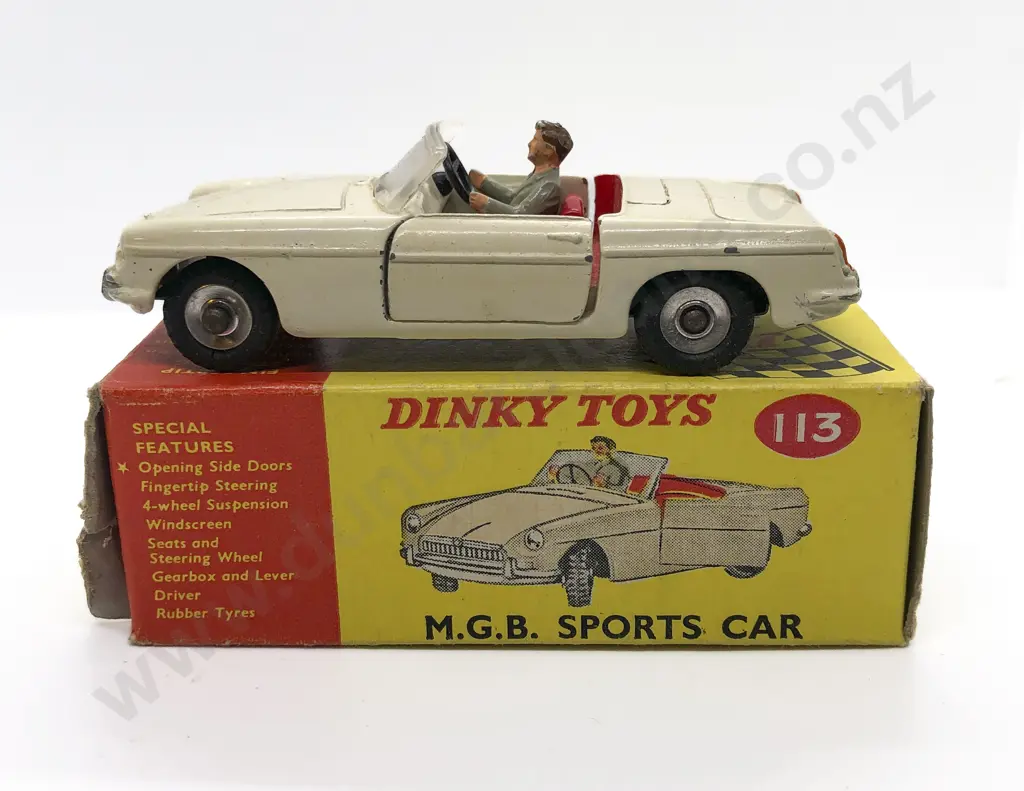 Boxed Dinky No113 M.G.B Sports Car Image 1++
