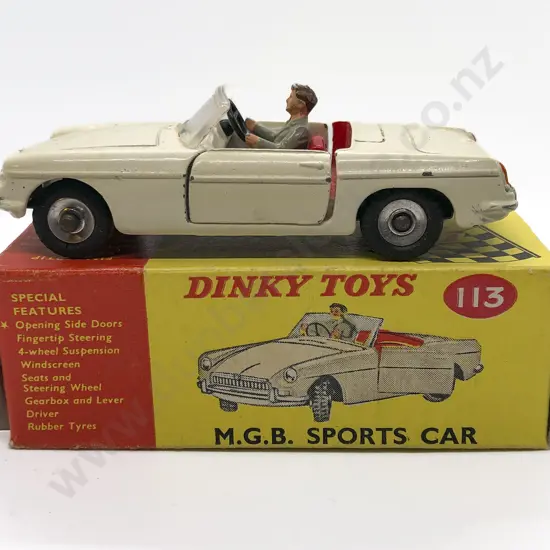 Boxed Dinky No113 M.G.B Sports Car