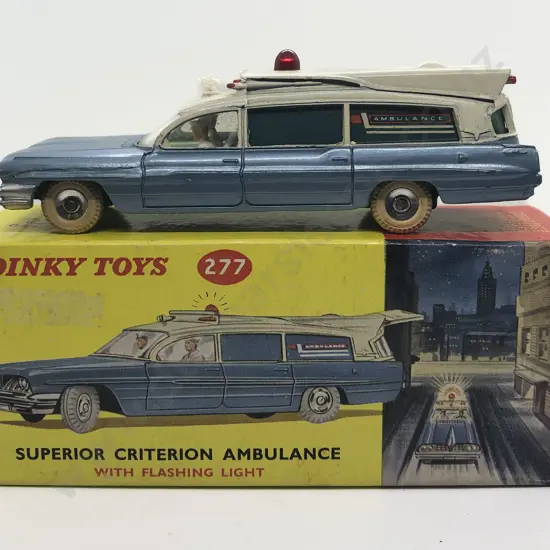 Boxed Dinky 277 Superior Citerion Ambulance with Flashing Light