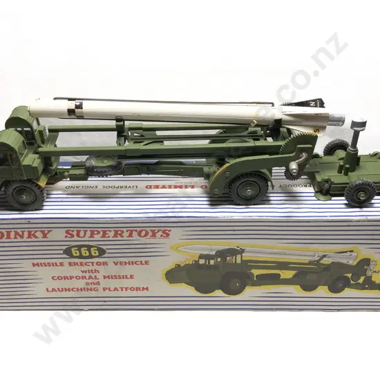 Boxed Dinky No666 Missile Erector Vehicle with Corporal Missile and Launching Platform