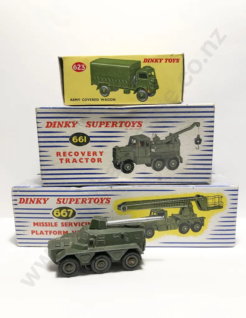 Dinky Empty Military Vehicle Boxes 623/667/661 and (676) Armoured Personnel Carrier Image 1++