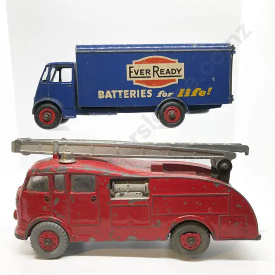 Dinky Unboxed EverReady Guy Van and 955 Fire Engine