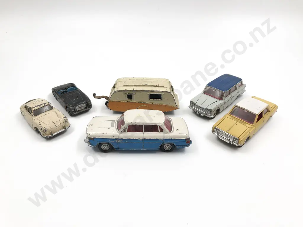Dinky Six Unboxed Car and Caravan Vehicles Image 1++