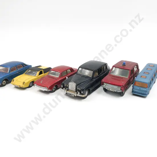 Dinky Six Unboxed Car and Bus Vehicles