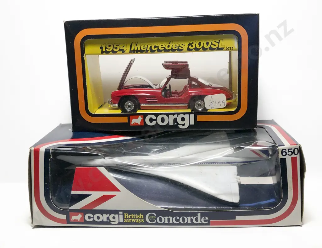 Boxed Corgi 650 Concorde and 811 1954 Mercedes 300SL Image 1++
