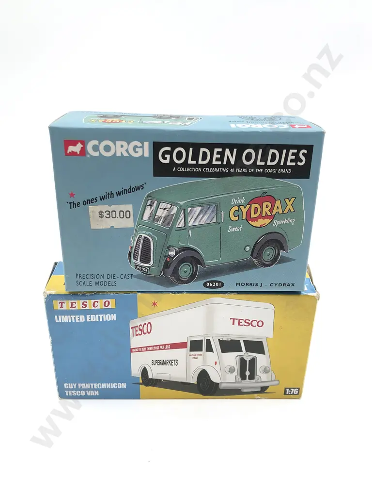 Two Boxed Corgi Golden Oldies and Ltd Ed Tesco Van Image 1++
