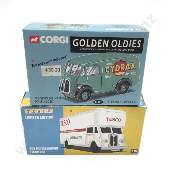 Two Boxed Corgi Golden Oldies and Ltd Ed Tesco Van