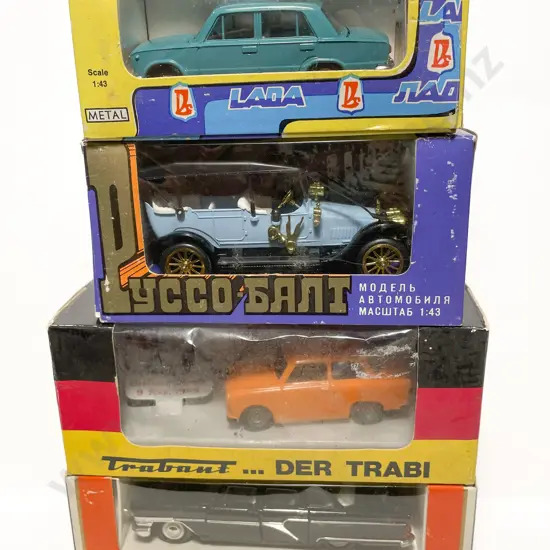 Boxed Four Vintage Russian Diecast Vehicle Models