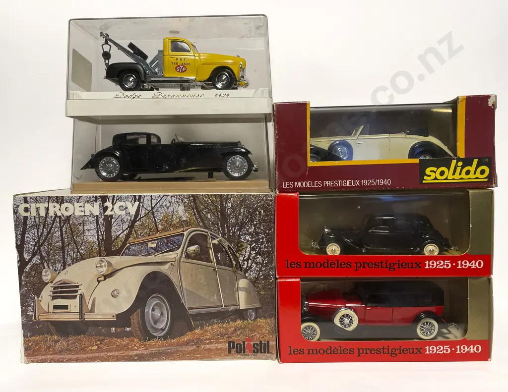 Boxed Five Solido Models and Unboxed Citroen CX2400 with Polistil Citroen 2CV Image 1++