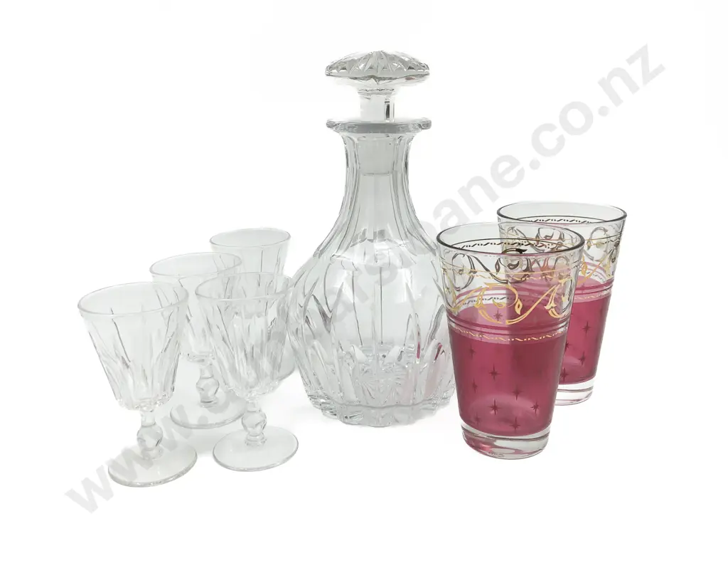 Small Qty of Victorian Glass Including Decanter (7) Image 1++