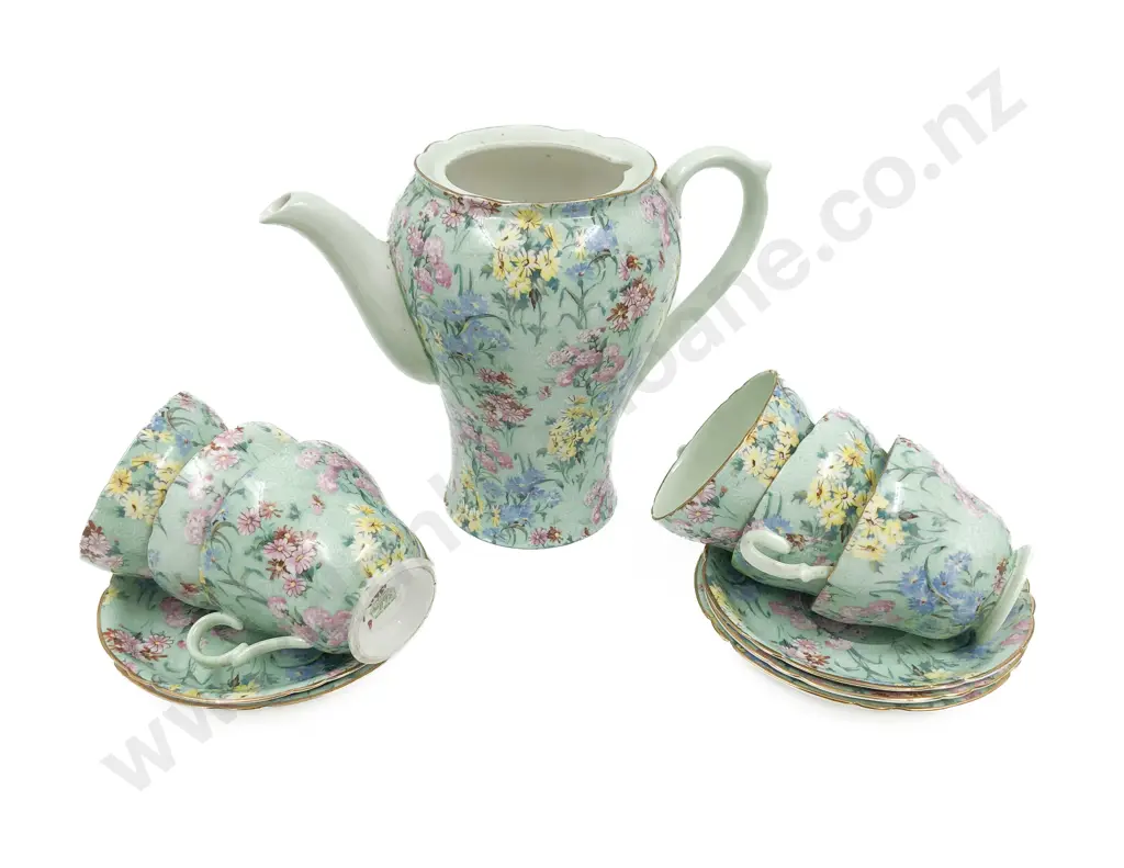 Shelley Floral Decorated Part Coffee Set Image 1++