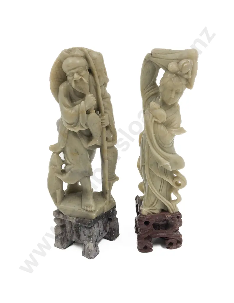 Two Chinese Hardstone Figures Image 1++