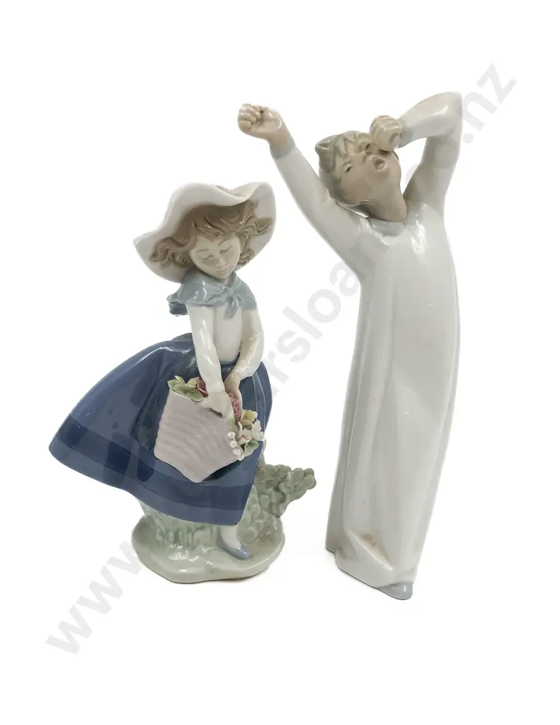 Two Lladro Figures Young Boy & Girl (a/f) Image 1++