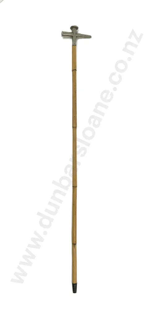 Military Swagger Stick with NZ Forces Button Finial Image 1++