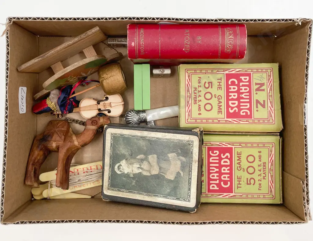 Box of Assorted Vintage Including Playing Cards Image 1++