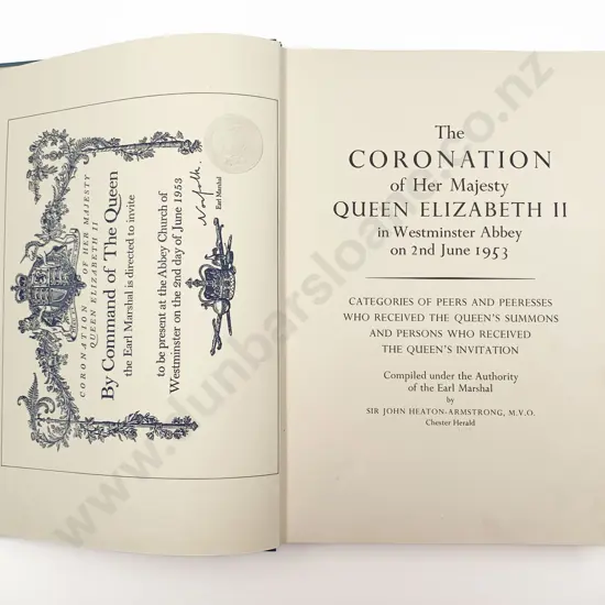 Heaton-Armstrong Sir John - The Coronation of Her Majesty Queen Elizabeth II